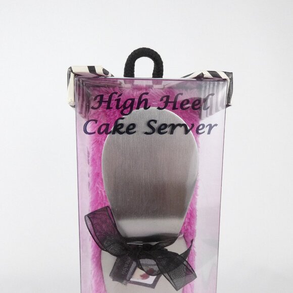 High Heel Cake Server Zebra Black White Magnetic Heel Wild Eye Designs NEW - Picture 2 of 15